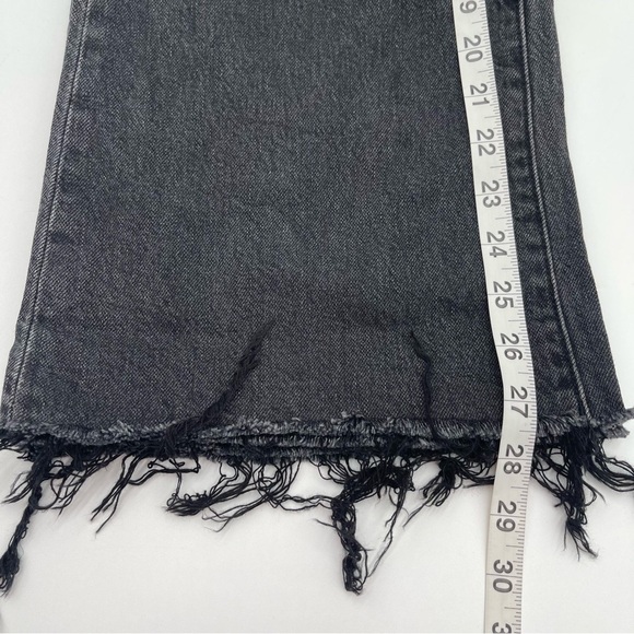 ROLLA'S Jeans Size 28 AU 10 Eastcoast Crop Flare High Rise Black Wash Raw Hem - Picture 13 of 14